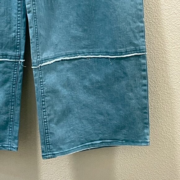 NEW LOGO by Lori Goldstein Wide Leg Jeans Washed Denim Aqua Women Size 16 - Picture 5 of 14